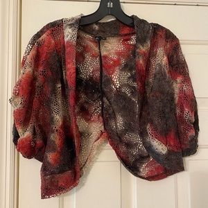 BKE Bolero/wrap/cropped kimono/layering top Sz Lg